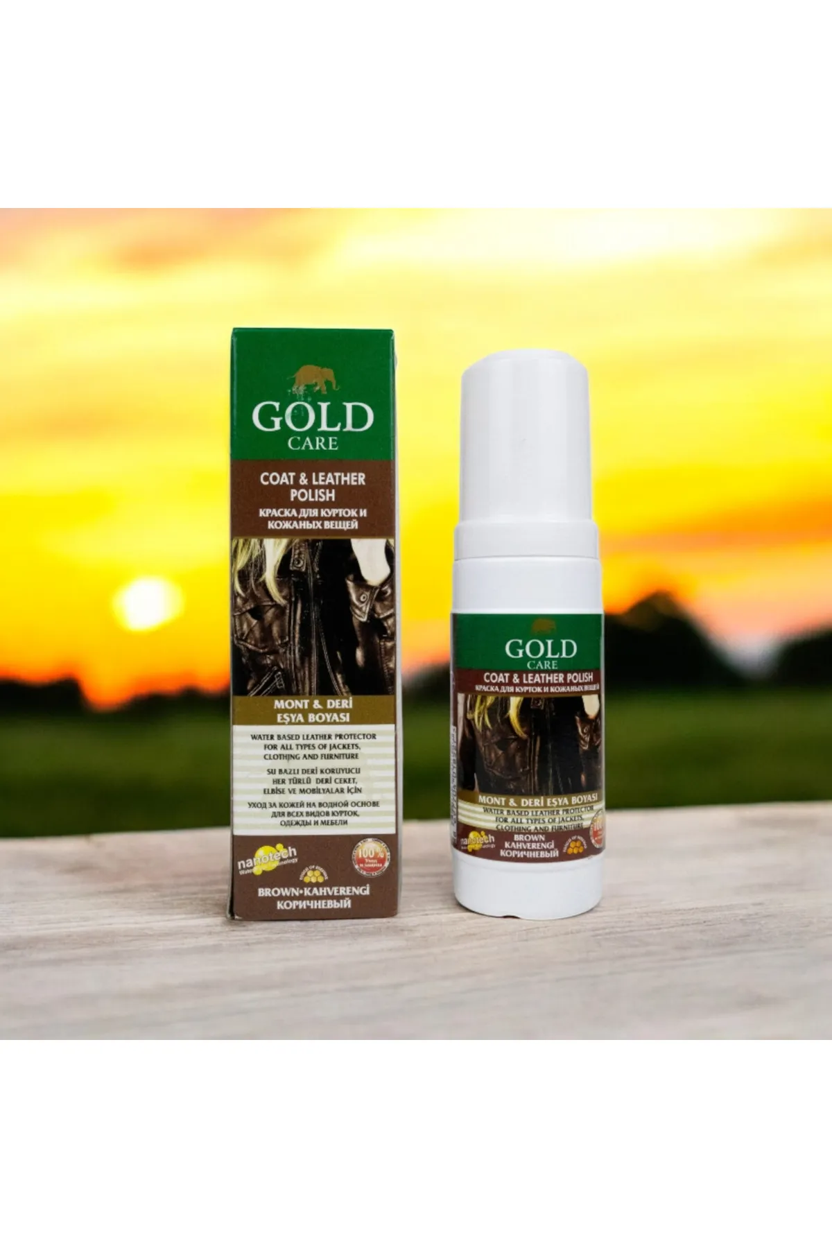 Gold Care Deri Eşya, Mont, Çanta, Kemer , Cüzdan Boyası Kendinden Süngerli Pratik  100 ml.