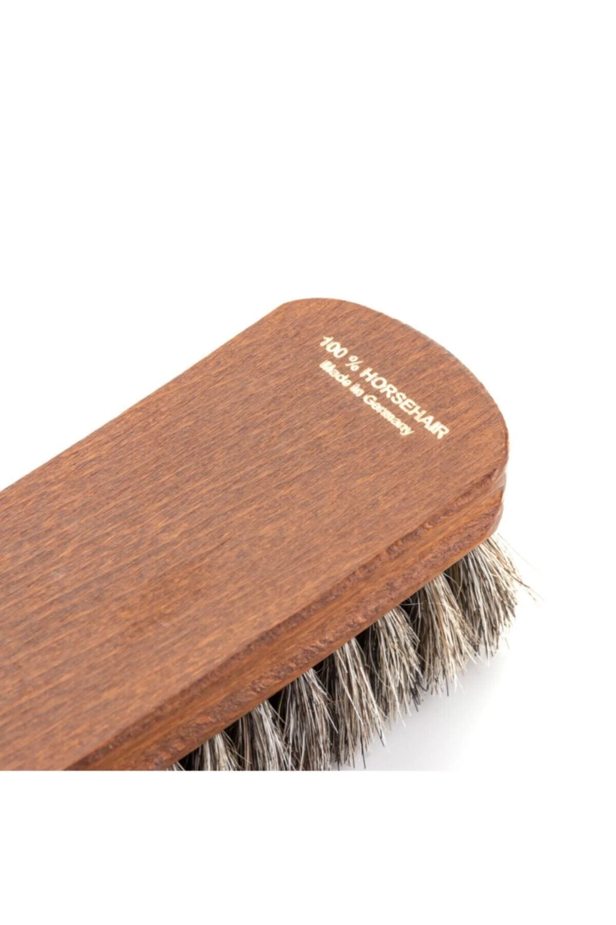 Doğal At Kılı Cilalı Ahşap Ayakkabı Fırçası 17 Cm