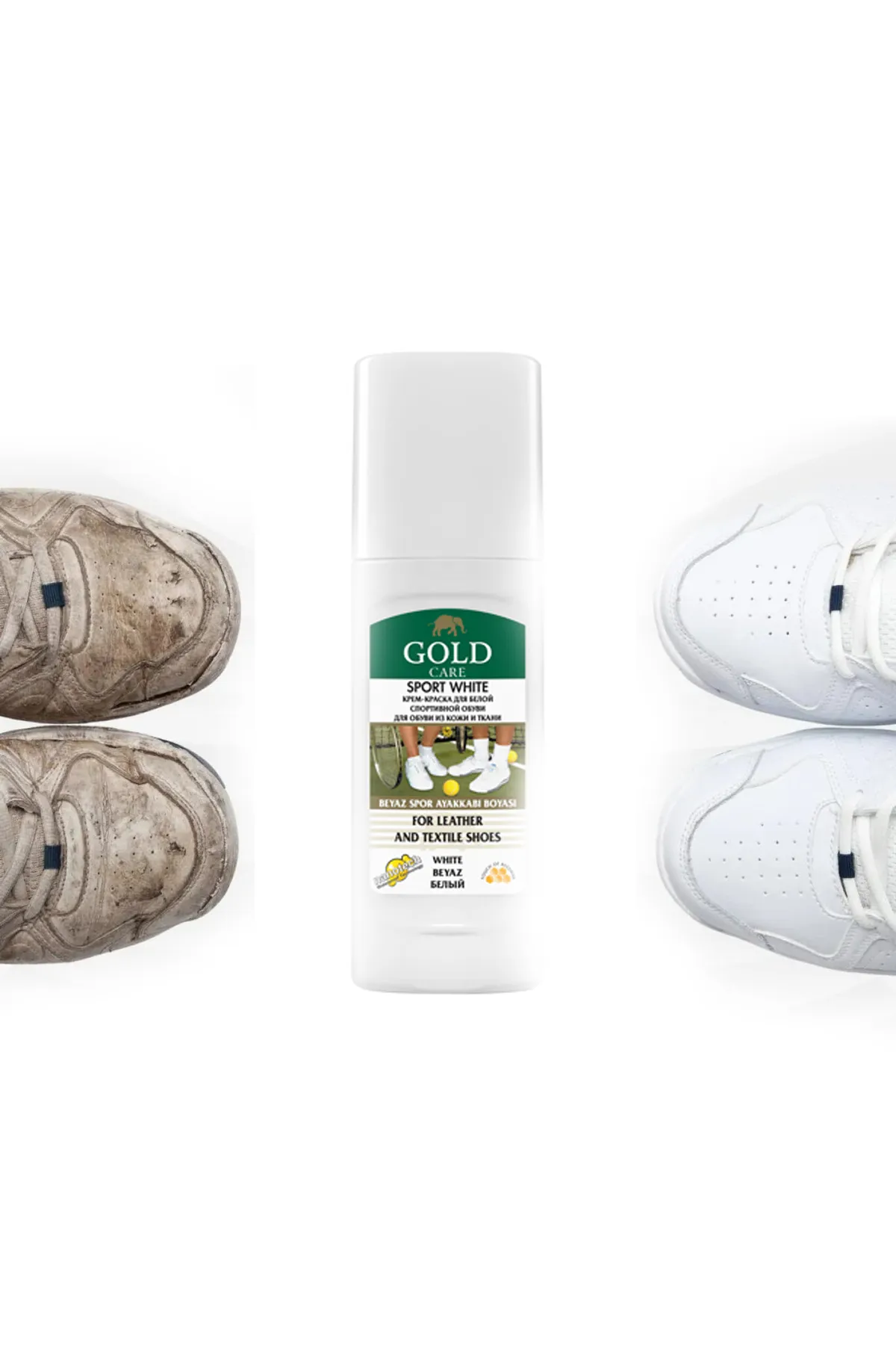 Gold Care Beyaz Deri Ve Kumaş Spor Ayakkabı Boyası 75 ml