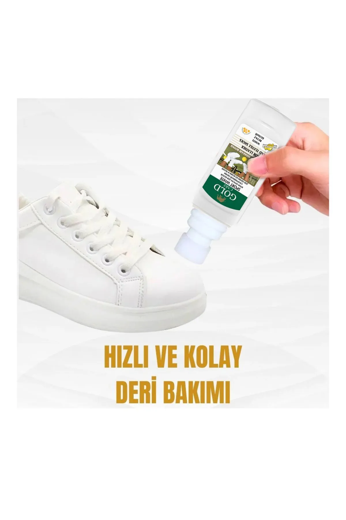 Gold Care Beyaz Deri Ve Kumaş Spor Ayakkabı Boyası 75 ml