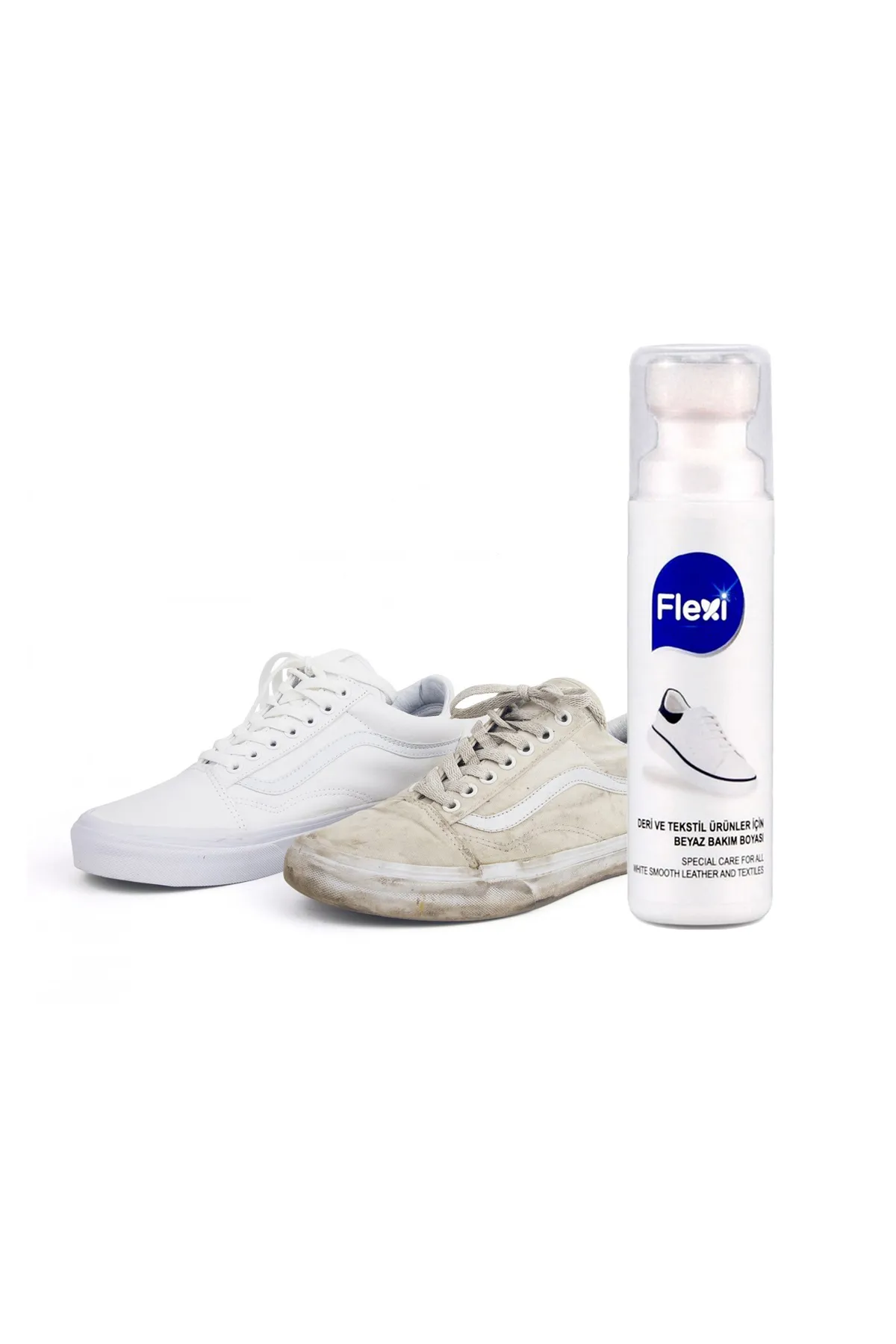 Flexi Spor Beyaz Deri Ve Kumaş Ayakkabı Boyası 75 ML