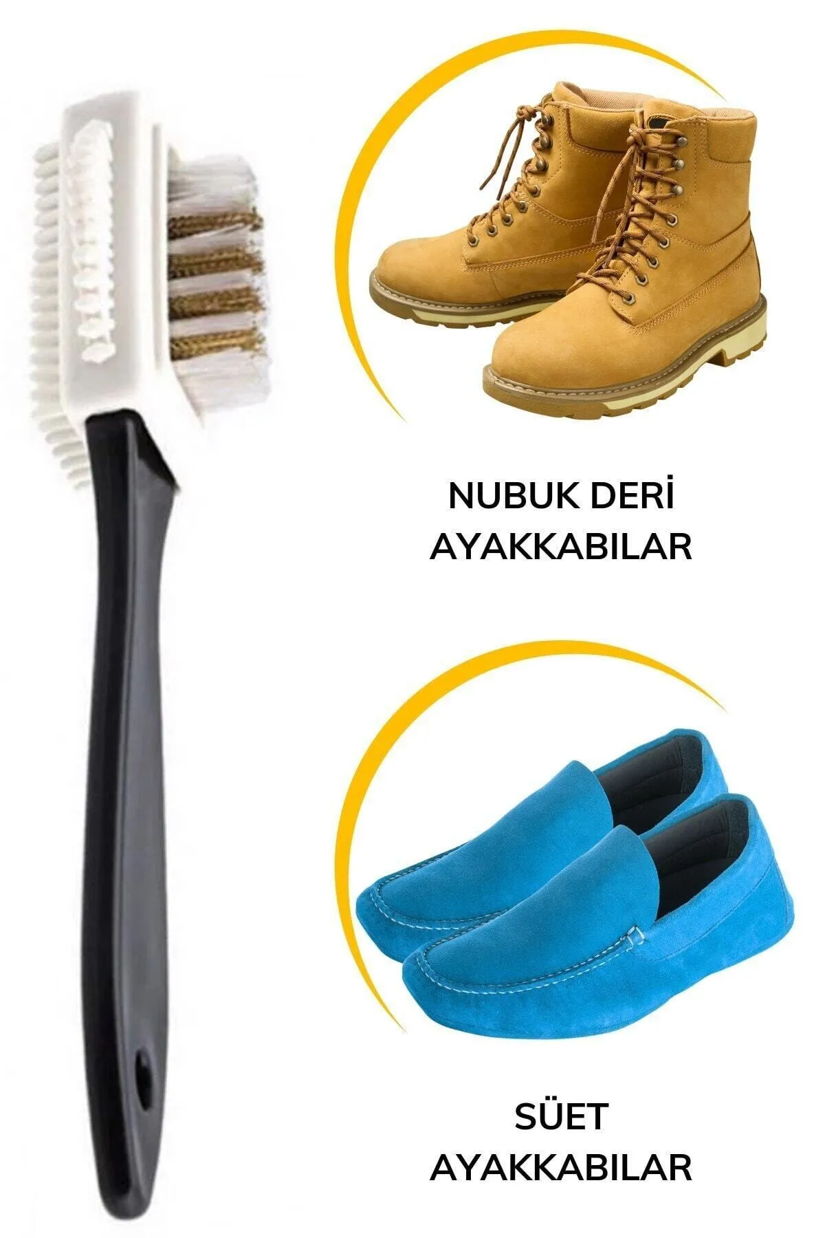 Süet Nubuk Deri Çizme Bot Ayakkabı Temizleme Bakım Fırçası