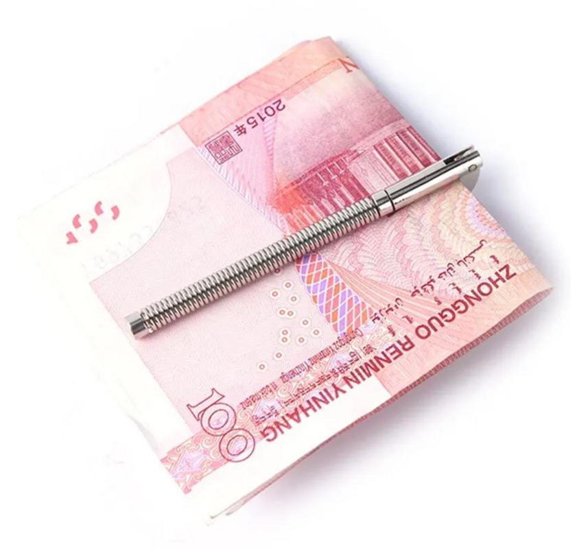 Metal Para Tokası, Nikel Renk Yaylı, Cüzdan İçi Para Klipsi