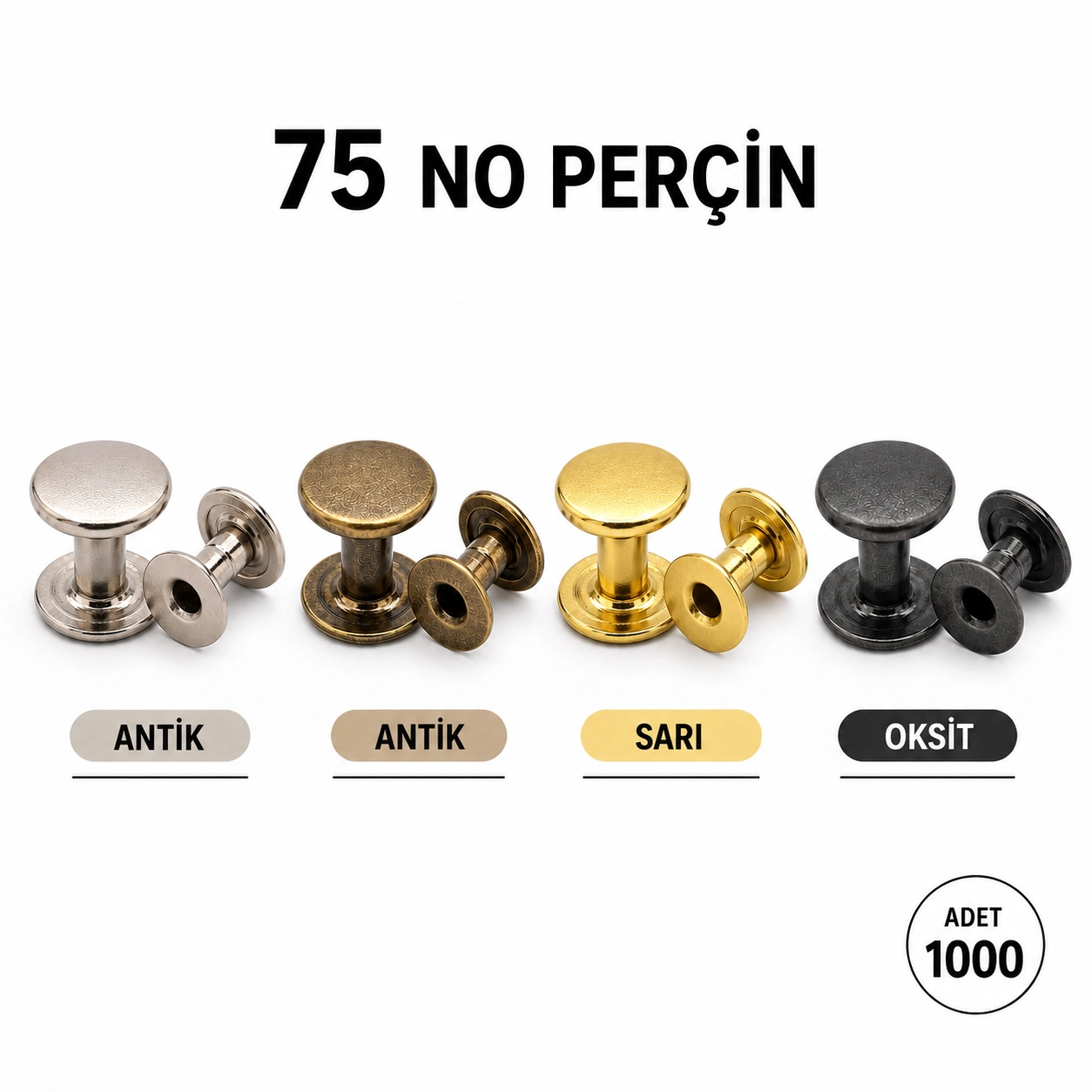 Perçin, Rivet, Toruk 75 No 25 Çift 