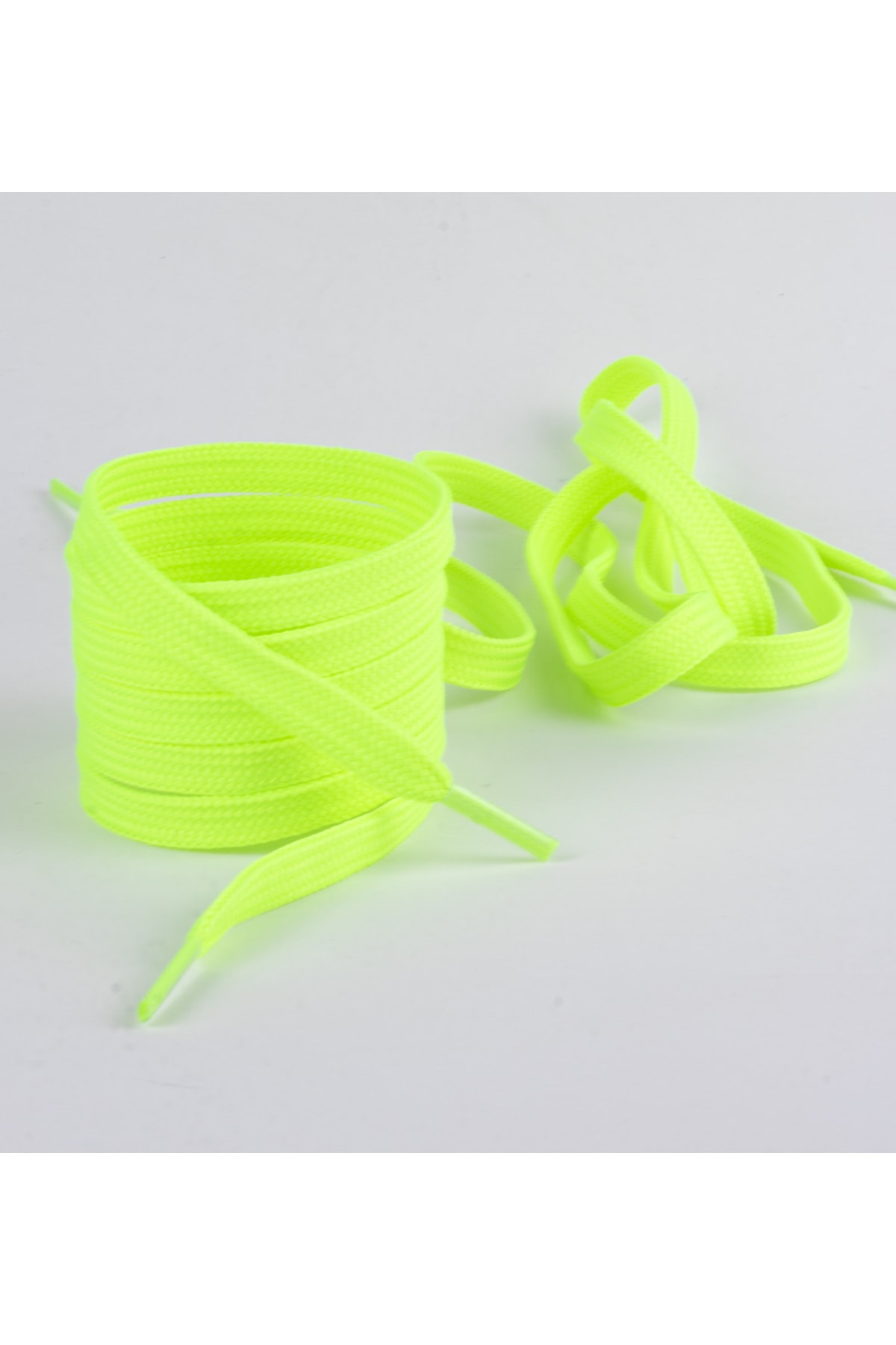 Ayakkabı Bağcığı 120 Cm Yassı Converse Yeşil Fosforlu 1 Çift