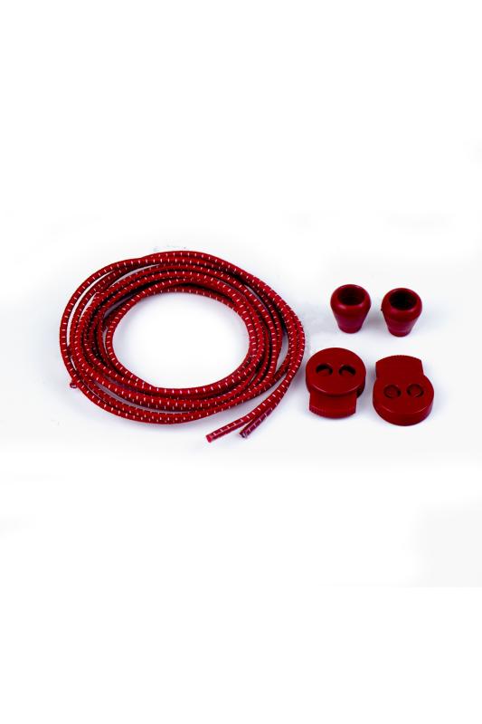Akıllı Bağcık, Pratik Lastikli Ayakkabı Bağcığı 100 Cm (KIRMIZI)