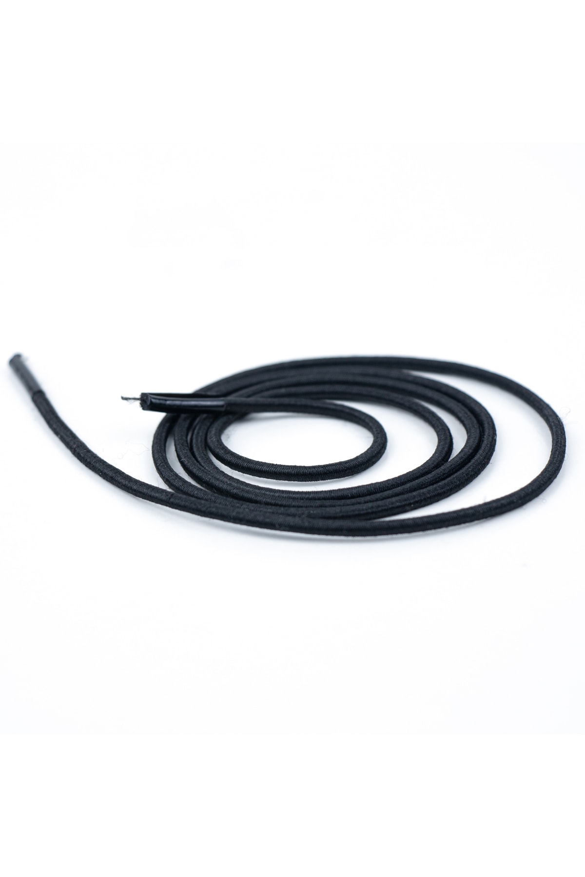 Yuvarlak Lastikli Ayakkabı Bağcığı 70 cm ( Siyah )