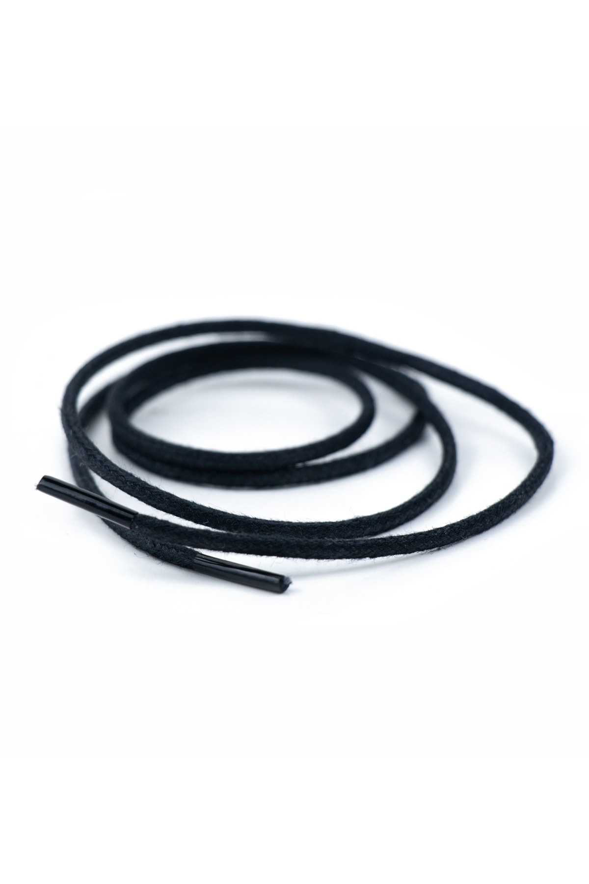 Yuvarlak Mumlu Ayakkabı Bağcığı 70 cm ( Siyah )