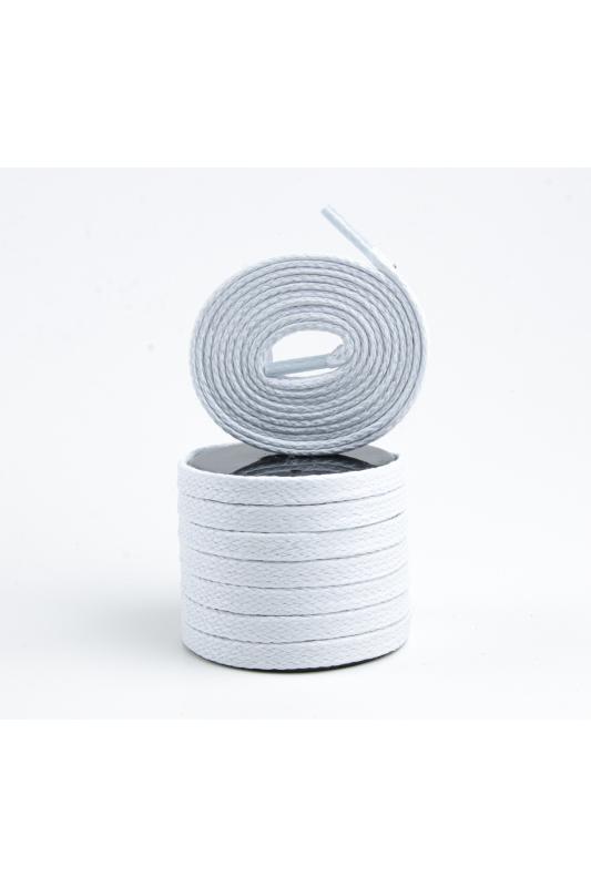 Yassı Mumlu Pamuklu Ayakkabı Bağı 120 cm ( BEYAZ )