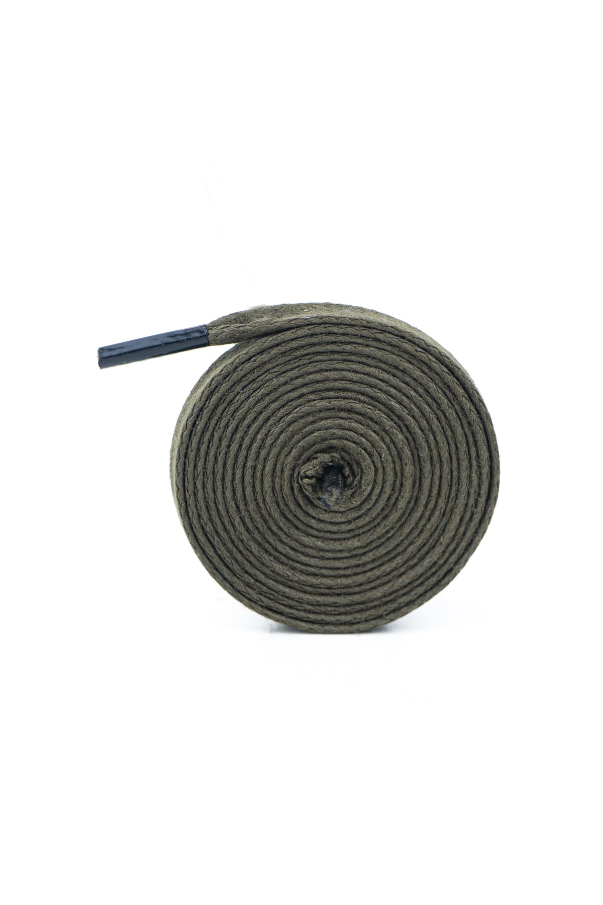 Yassı Mumlu Pamuklu Ayakkabı Bağı 120 cm ( HAKİ )