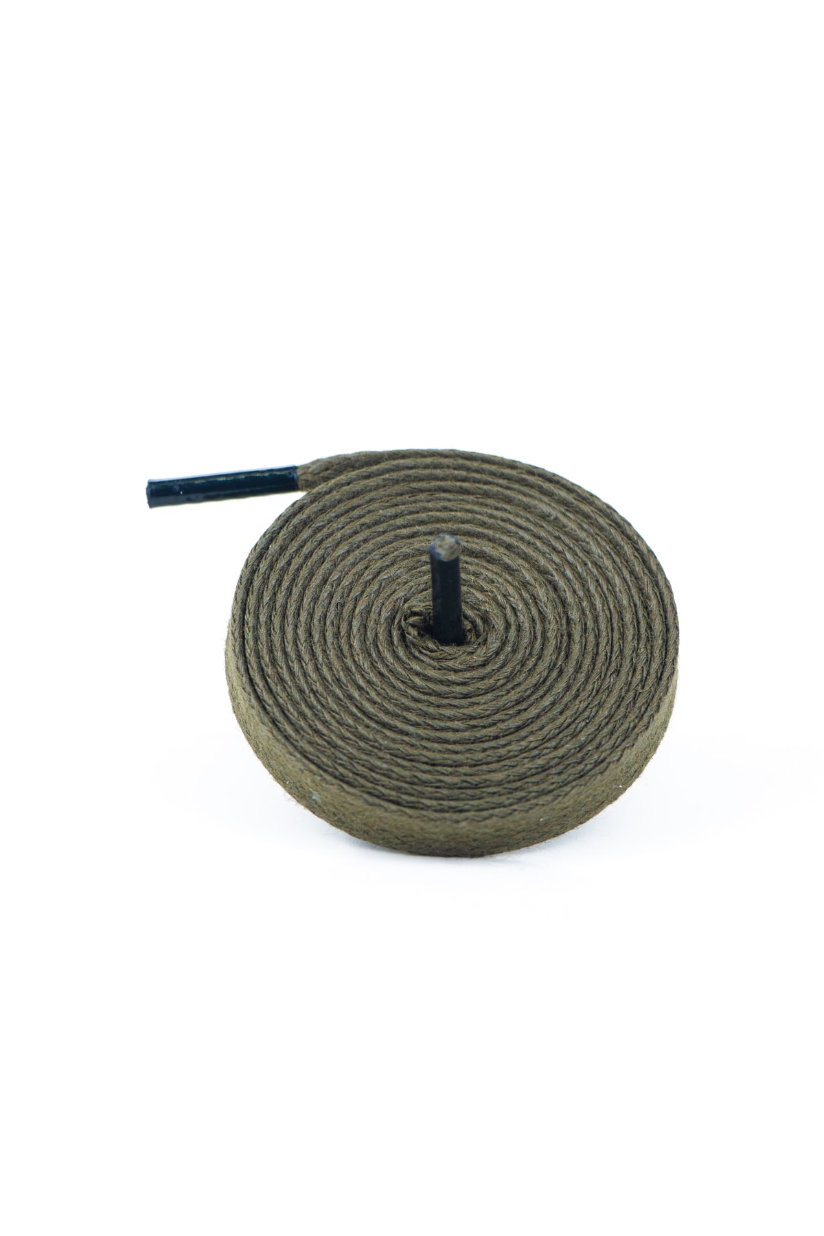 Yassı Mumlu Pamuklu Ayakkabı Bağı 120 cm ( HAKİ )