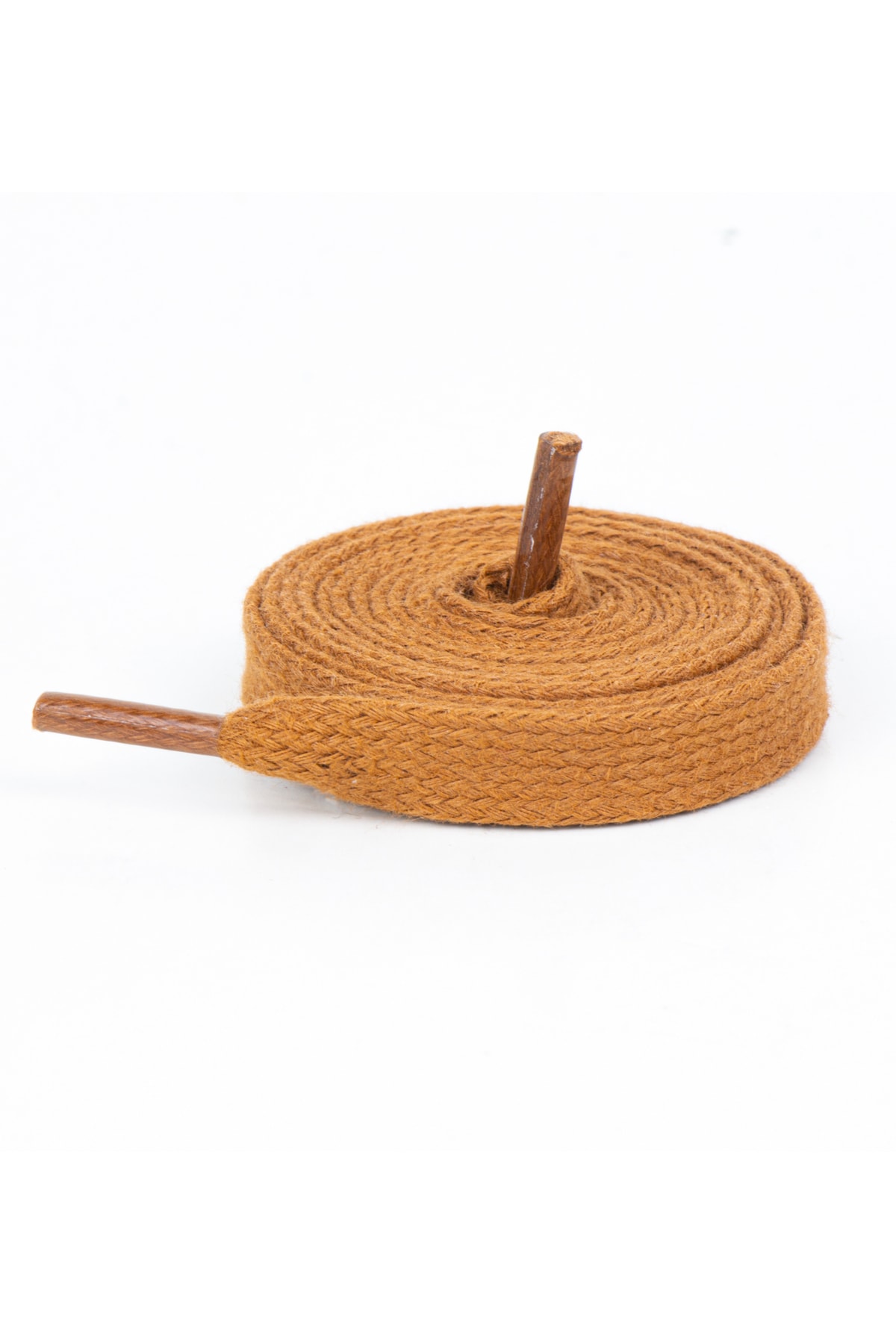 Yassı Mumlu Pamuklu Ayakkabı Bağı 120 cm ( TABA )