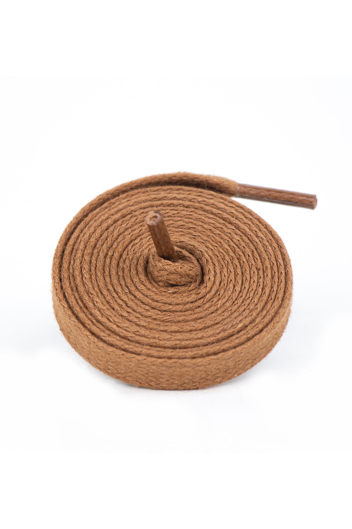 Yassı Mumlu Pamuklu Ayakkabı Bağı 120 cm ( TABA )