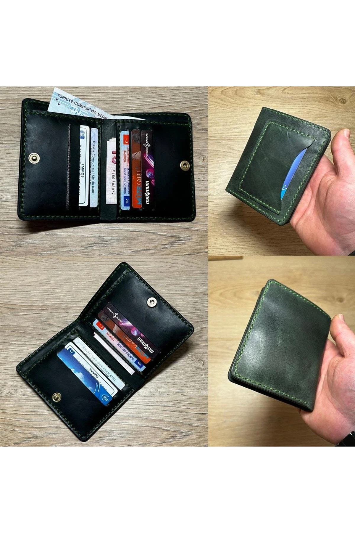 Deri Hobi Dikey Cüzdan Kartlık Kalıbı 5 Parça Kalıp