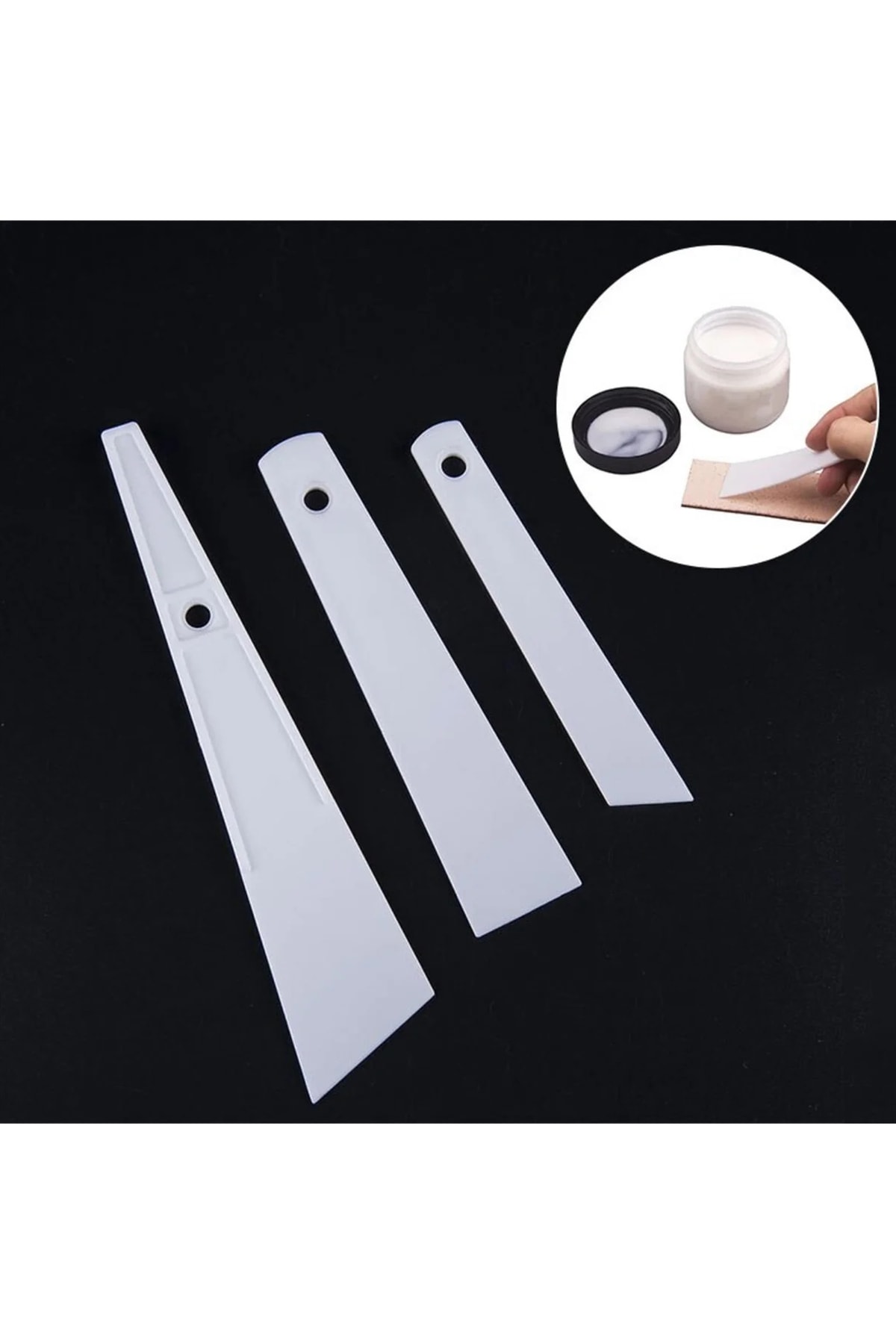 Deri Hobi Yapıştırıcı Sürme Spatulası 3’lü Set Deri El Aleti