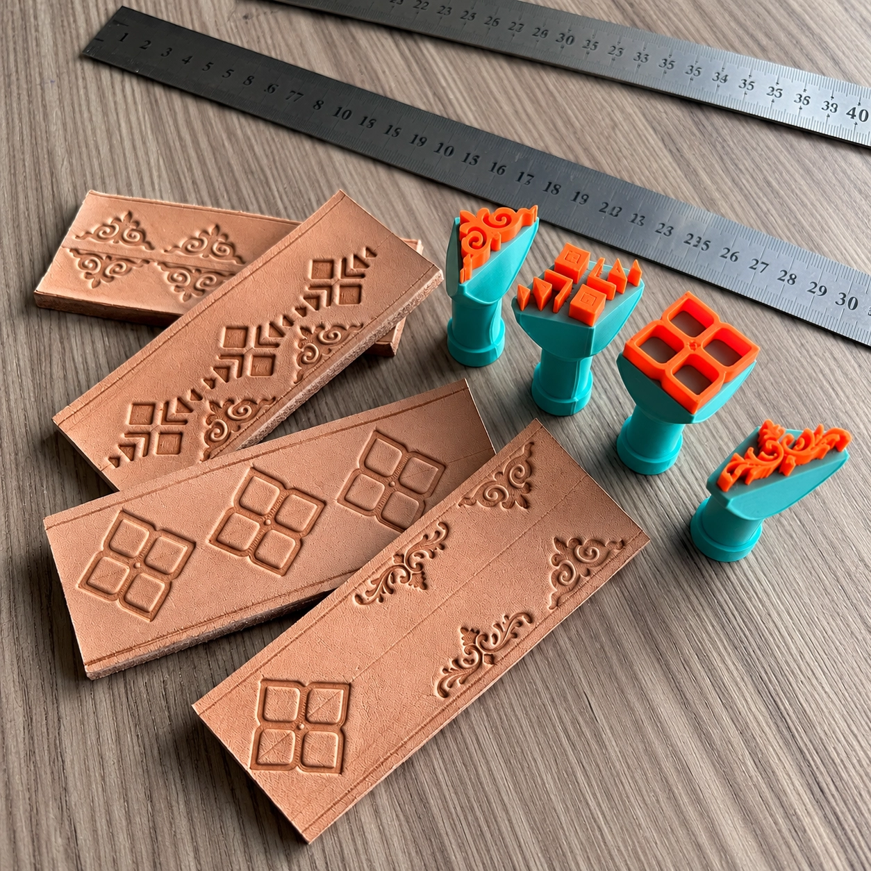 Le MooD’O – 4’lü Doğal Deri Desen Damgası (Stamp) Seti