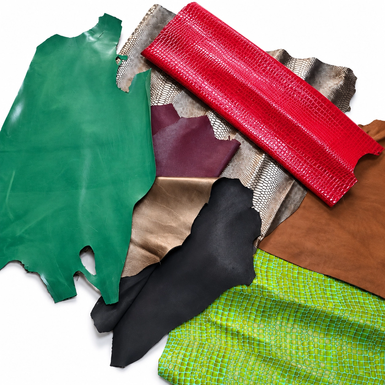 Büyük Boy Hakiki Deri Karışık Parça Çok Amaçlı Deri 1 Kg
