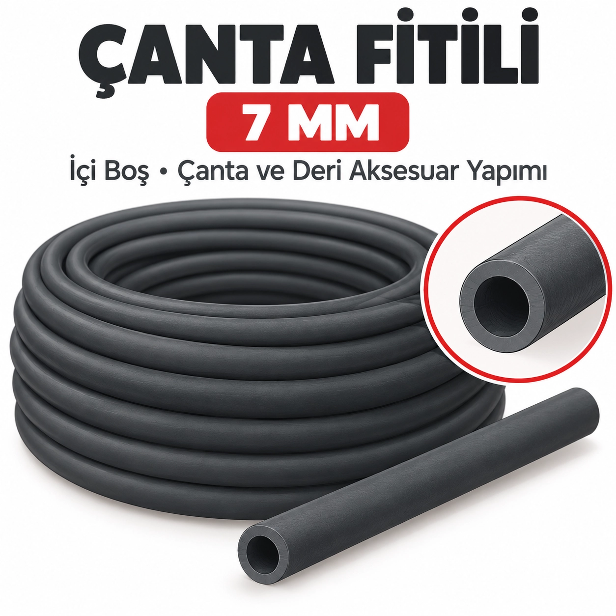 Çanta Sapı Fitili 7 mm 1 mt