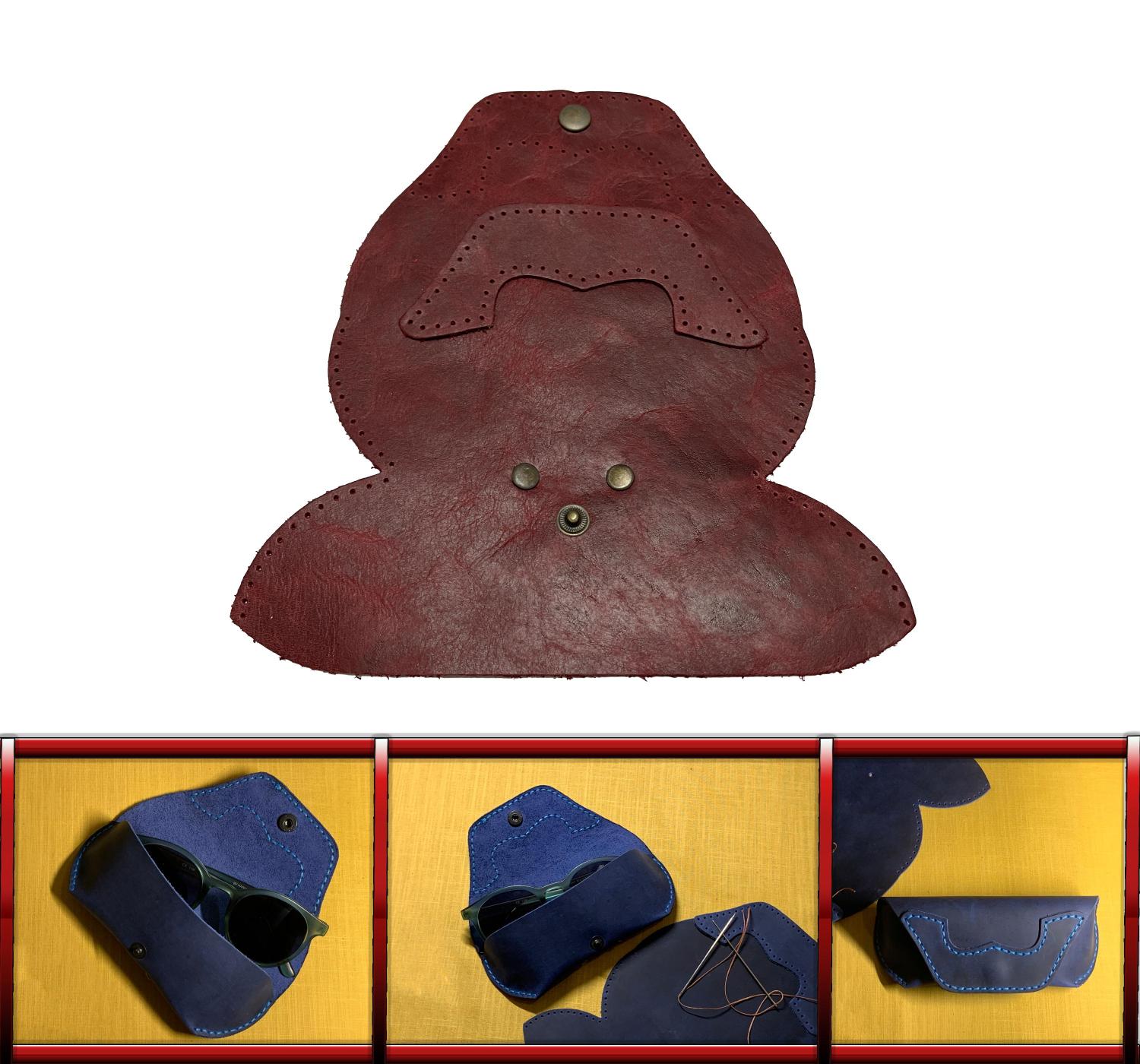Gözlük Kılıfı Hakiki Deri Kendin Yap Seti, Diy Parça Deri Hobi