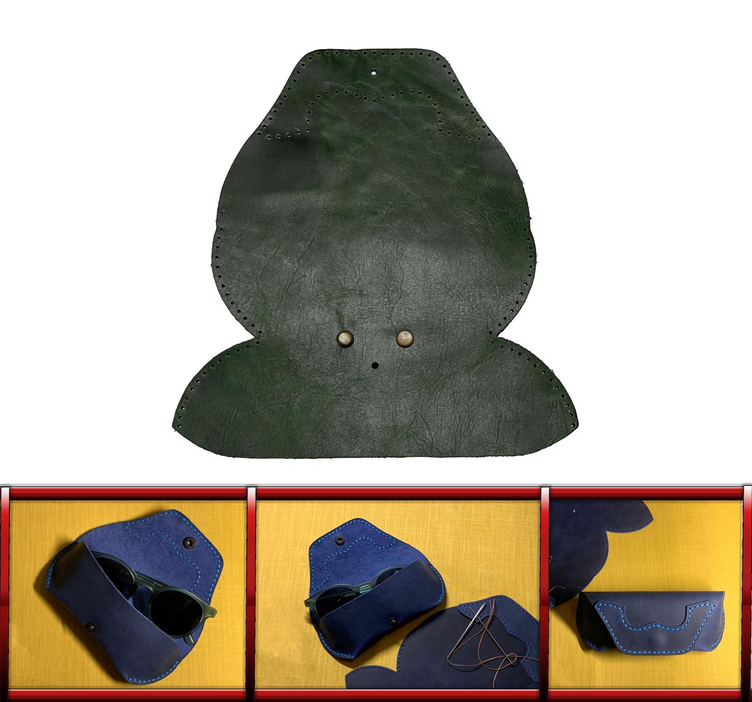 Gözlük Kılıfı Hakiki Deri Kendin Yap Seti, Diy Parça Deri Hobi