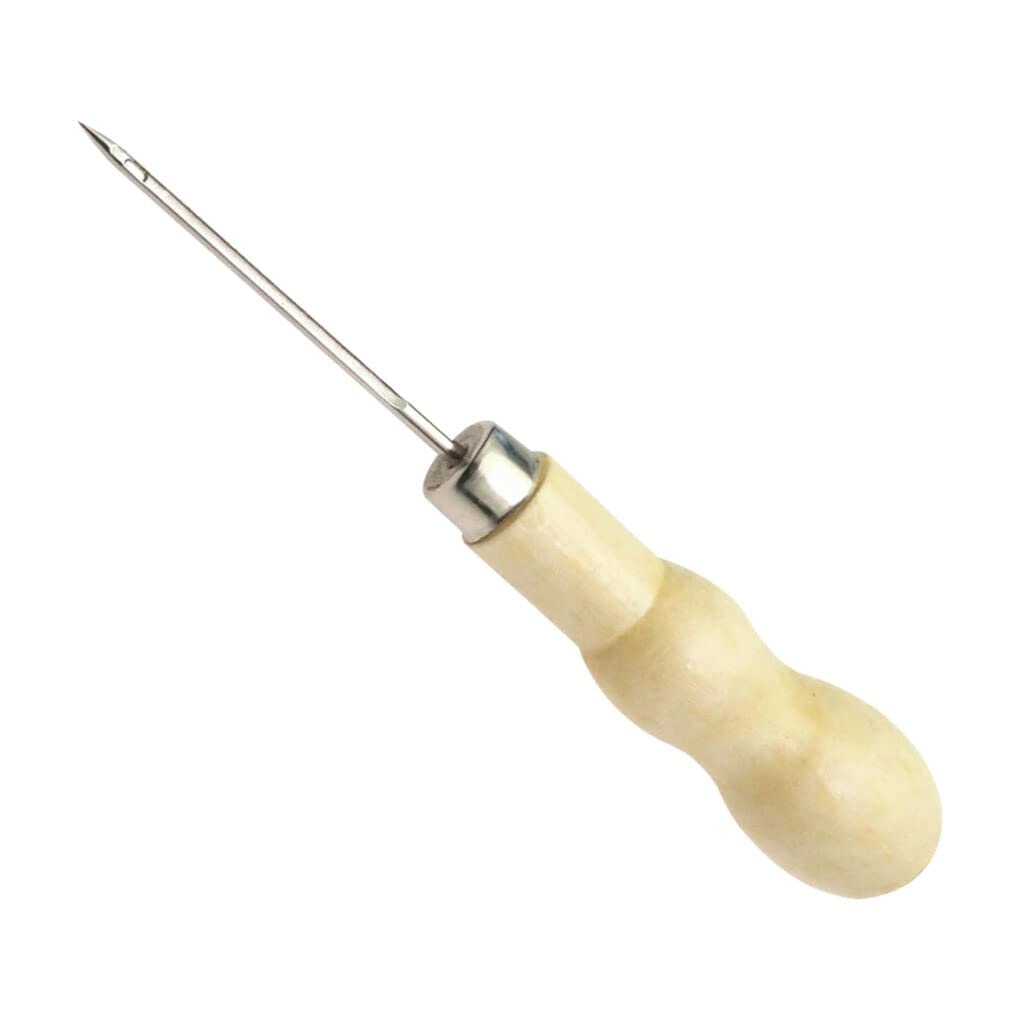 Ahşap Saplı Delikli Biz İğne 12 cm