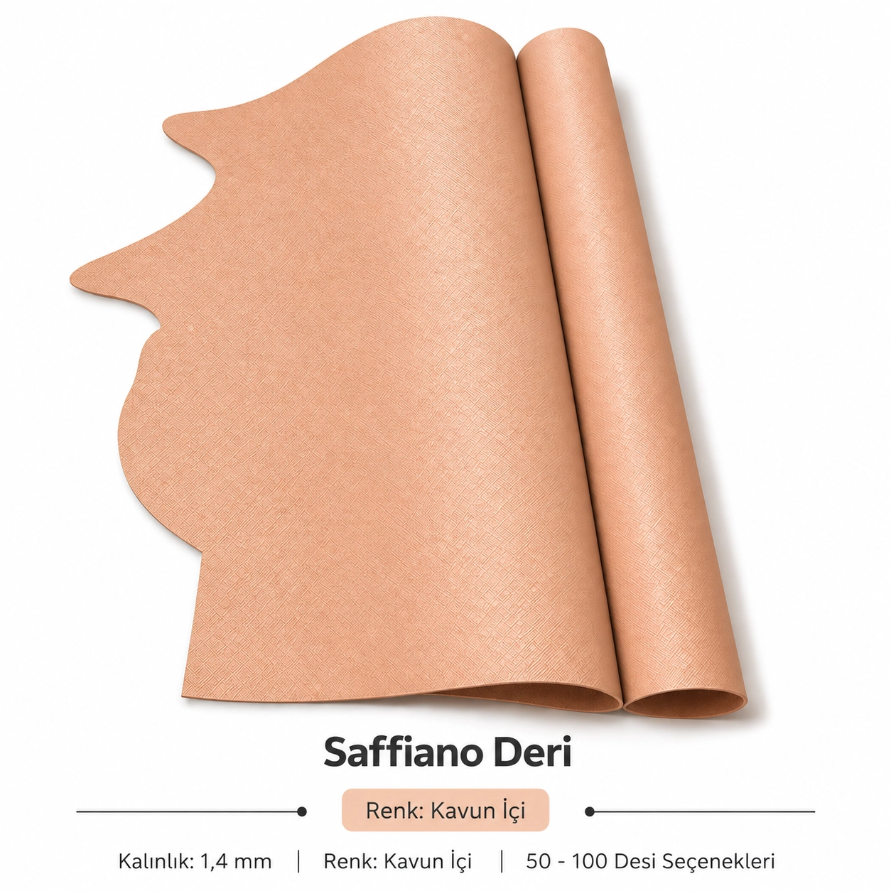 Saffiano Kavun İçi Deri 1,4 mm