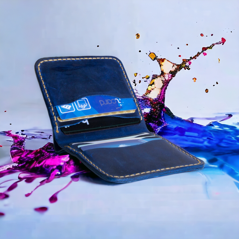 Kendin Yap Hazır Kesim Parça Deri Bifold 6 Kartlıklı Cüzdan Yapımı Için Crazy Deri Hobi