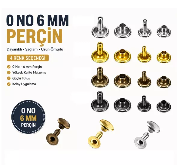Perçin Rivet 0 no 6mm 2000 Adet