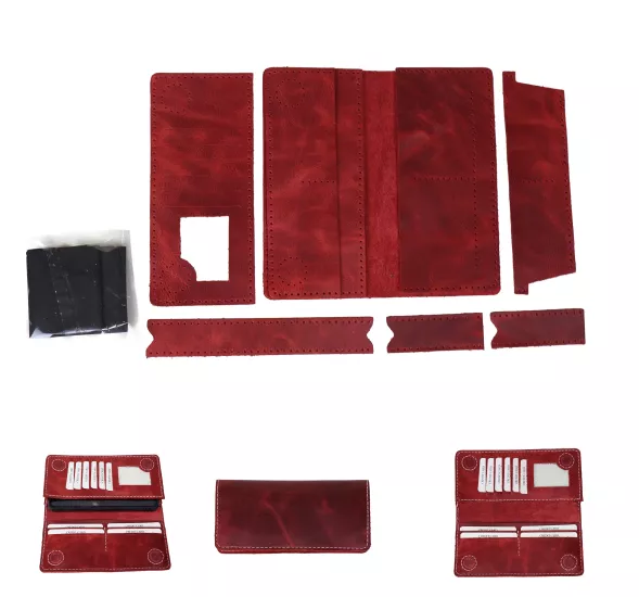 Gizli Mıknatıslı, Kapaklı Büyük Cüzdan, Unisex Cüzdan Hazır Kesim