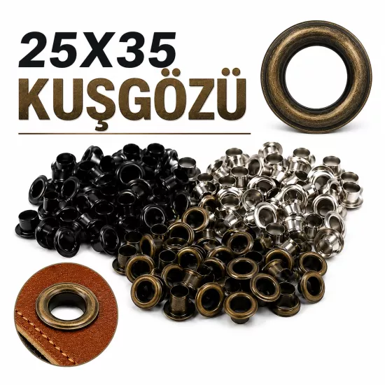 Kuşgözü 25x35 no 2 mm 200 Adet (Alt Pul Dahil Değildir)