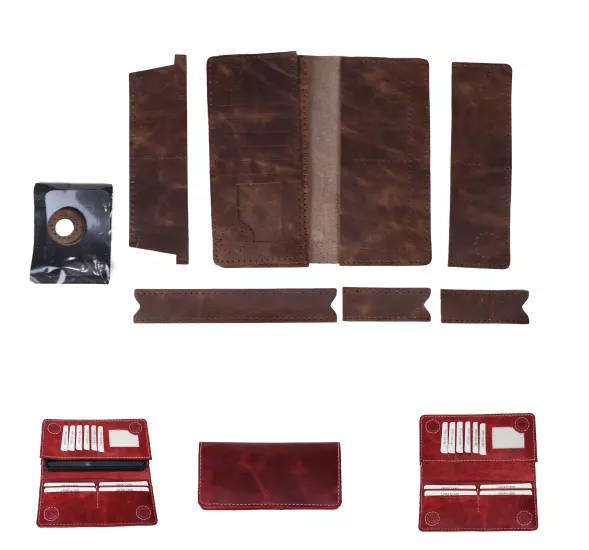 Gizli Mıknatıslı, Kapaklı Büyük Cüzdan, Unisex Cüzdan Hazır Kesim