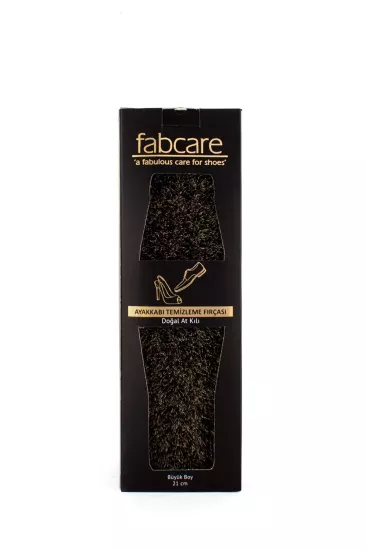 Doğal At Kılı Cilalı Ahşap Ayakkabı Fırçası 21 Cm