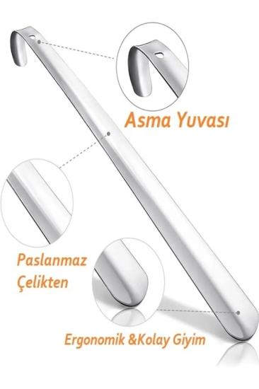 50 Cm Çelik Krom Kaplama Ayakkabı Çekeceğ