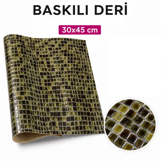 Baskılı Parça Deri 30 x 45 cm Deri Hobi İçin Crazy Deri Hakiki Deri Parçası