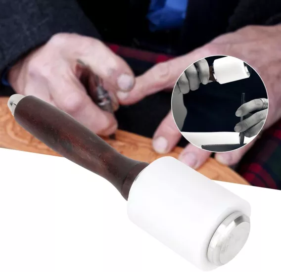 Ahşap Saplı Plastik Yuvarlak Tokmak Dik