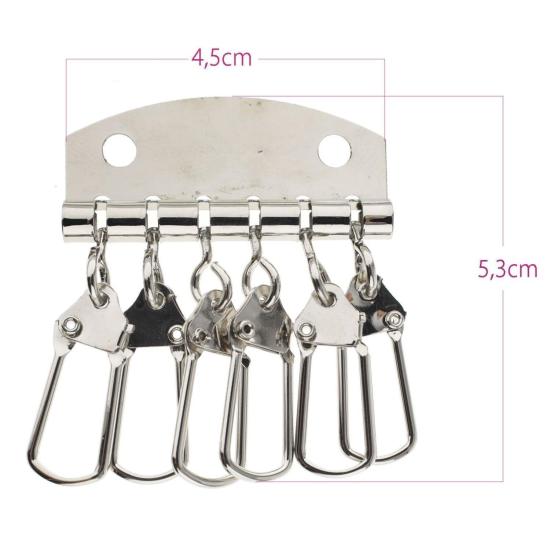 6 Kancalı Metal Anahtarlık Tokası, 