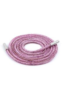 Kristal Taşlı Parlak Taşlı Ayakkabı Bağcığı 100 cm 1 Çift ( PEMBE )