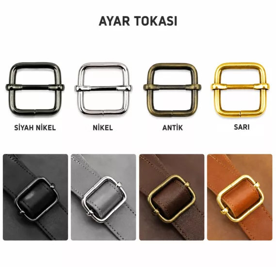 Metal Ayarlanabilir Kaydırma Tokası 2 Cm