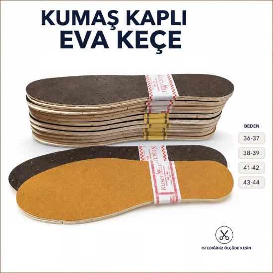 Kumaş Kaplı Eva Ayakkabı İç Tabanı 