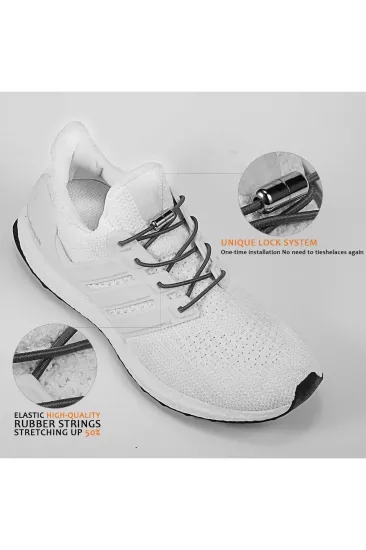 Elastik Vidalı Bağcık Spor Ayakkabı Bağcığı 