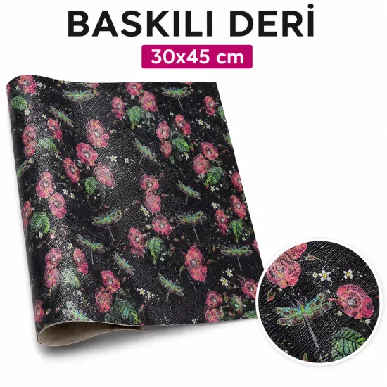 Baskılı Parça Deri 30 x 45 cm Deri Hobi İçin Crazy Deri Hakiki Deri Parçası