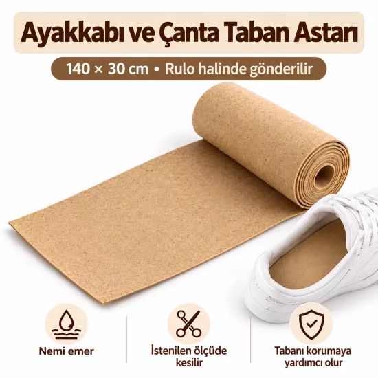 Ayakkabı Çanta Taban Astarı, 30x140cm, 1.8mm Kalınlık